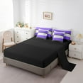 thumbnail image 3 of Erosebridal Geometric Stripes Bed in a Bag Full size,Grey Purple Bed Set,Abstract Artwork Bedding Full Size,Breathable Lines Room Decoration,Reversible,7-Piece, 3 of 6