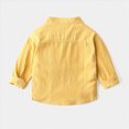 thumbnail image 2 of WXFAZCVU Boys Button Down Shirt Long Sleeved Cotton Shirt School Clothing Everyday Wear Size 5-6 Years, 2 of 4