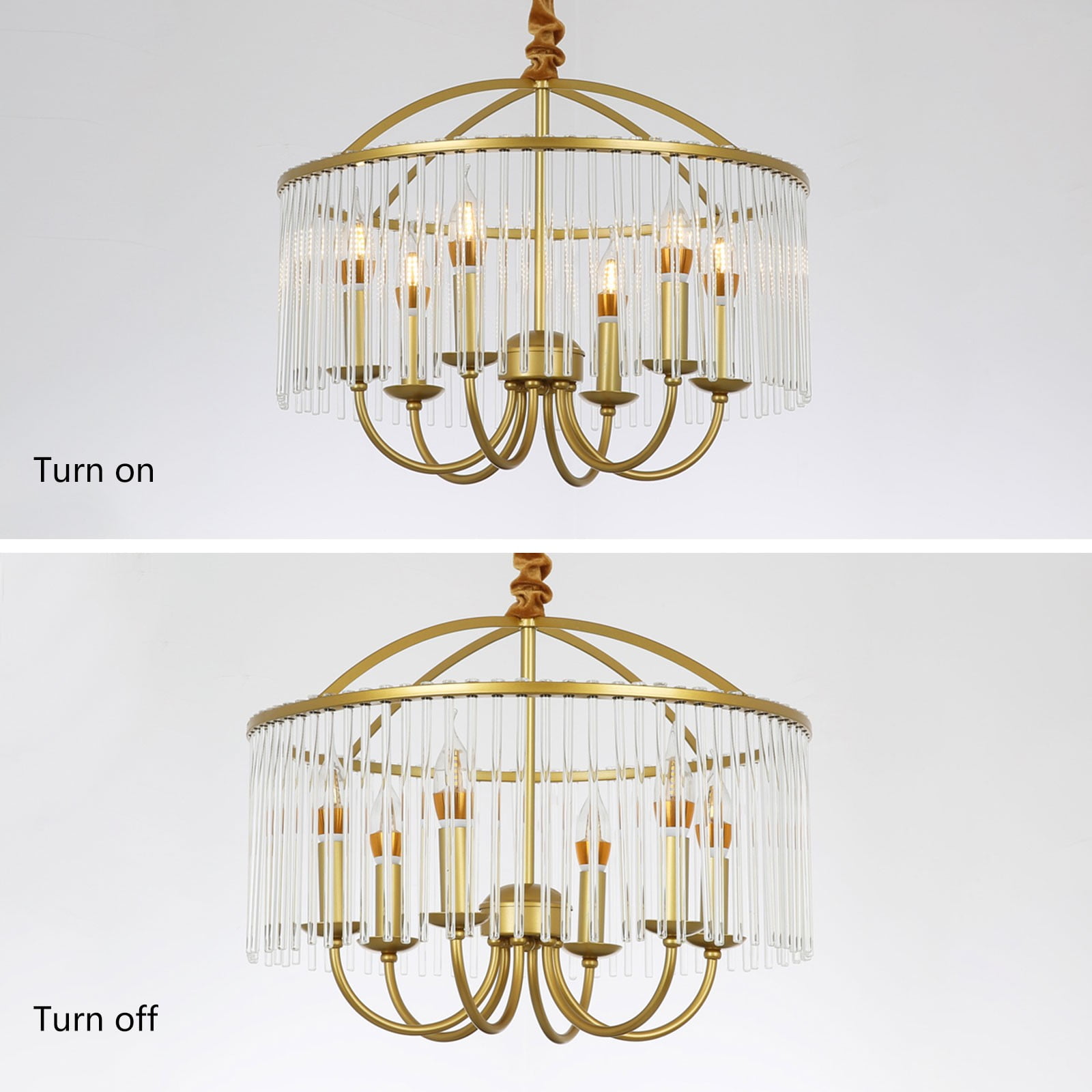 Ceiling Mounted Light, Crystal Ceiling Light, 6-light Ceiling Light Fixture