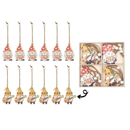 

ZTTD Thanksgiving Ornament Painted Wooden Doll Pendant Doll Pendant A