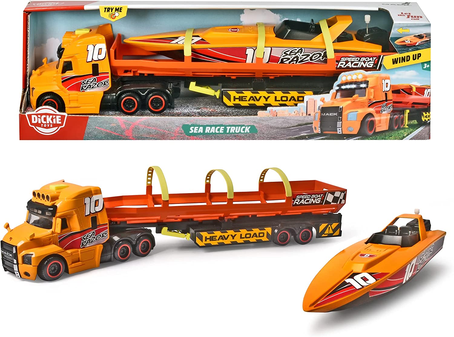 Dickie Toys - Mack Truck with Trailer and Boat