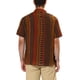 thumbnail image 3 of Camisa de Hombre Inspire Chic de Rayas Verticales, con Botones, Cuello de Punta, de Manga Corta, M Marrón Caqui, 3 of 6