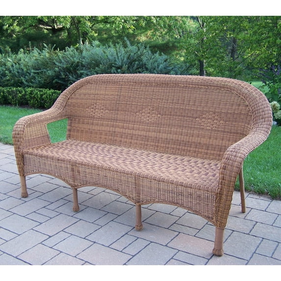 Oakland Living All-Weather Wicker 3 Person Settee