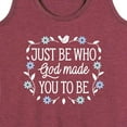 thumbnail image 3 of Instant Message - Just Be Who God Made You To Be - Women's Racerback Tank Top, 3 of 6