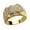 6, variant on Men's 18 K Gold Plated Couple Inlaid Zircon Ring