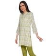 thumbnail image 2 of Moomaya Robe Kurti Courte Indienne Imprimée en Poly-Crêpe Tunique à Col Fermé Robe Mini, 2 of 5