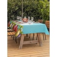 thumbnail image 2 of Outdoor Tablecloth with Umbrella Hole and Zipper, Easter Rectangle Table Cloth 52x70 Inch Waterproof Tablecloth, Bunny Colorful Eggs Spring Floral Botanical Picnic Table Cover for Patio Camping, 2 of 7