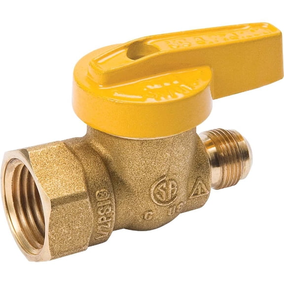 ProLine 9/16 In. x 1/2 In. x 9/16-24 Fine Flare Forged Brass Gas Valve 117-592