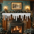 thumbnail image 2 of Christmas Fake Snow Blanket Icicle Artificial Snow Fireplace Blanket Roll Fluffy Fake Snow Mantel Cover for Winter Village Fireplace Decoration, 2 of 7
