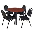 thumbnail image 3 of Regency Kee 42 in Round Breakroom Table- Beige Top, Chrome Legs, 4 Restaurant Stack Chairs, 3 of 7