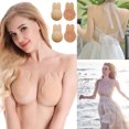 thumbnail image 1 of 2 Pairs Sticky Bra Adhesive Invisible Bra, Strapless Backless Reusable Push Up Breast Lift for Women, 1 of 7