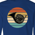 thumbnail image 4 of Inktastic French Horn Retro Music Sunset Long Sleeve Youth T-Shirt, 4 of 5