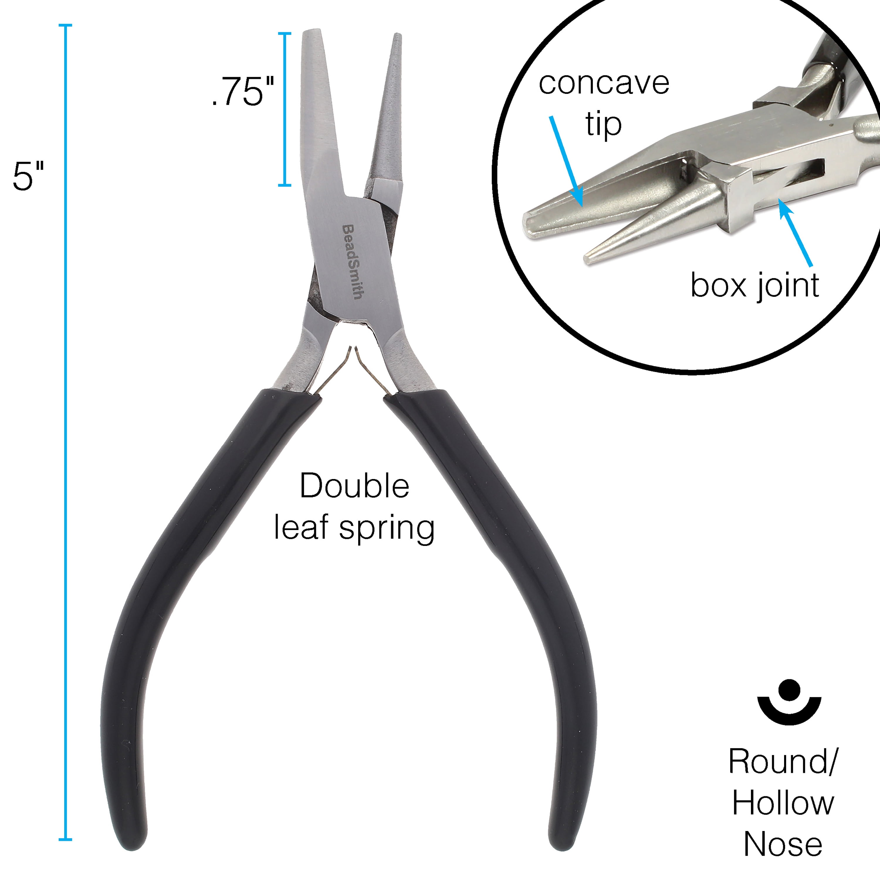 The Beadsmith Looping Kit – Includes 1-Step Looper, 1 Bail Making Plier and 1 Concave/Round Nose Plier – Create Consistent Loops for Rosaries, Earrings, Bracelets, Necklaces and Wire Jewelry