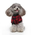 thumbnail image 4 of Plaid Pet Pajamas Dog Onesies Plaid Dog Sweaters Pet Soft Winter Clothes Puppy Warm Pajamas for Small Medium Dogs Pets, 4 of 19