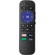 Replacement LC-RCRUS-18 Remote Control with Netflix/Sling/Hulu/Starz fit for Sharp Roku TV LC-32LB591U LC-32LB481 LC-32LB481C LC-32LB481U LC-32N4000U LC-40N4000U LC-43LB481 LC-43LB481C LC-43LB481U