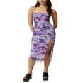 thumbnail image 1 of Women Floral Mesh Dress Summer Backless Strapless Split Party Dress, 1 of 5