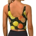 thumbnail image 2 of Yiaed Orange Lemon Print Ladies Waistcoat Women Sports Vest Vest Sports Women Sports Top Yoga Vest for women-Large, 2 of 8