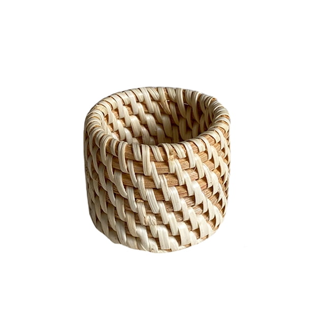 Vwrxbz Napkin Rings Rattan Woven Restaurant Dining Rings Paper Towel Rings Napkin Rings Towel Rings