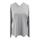 thumbnail image 4 of Camiseta informal con capucha para mujer - Top de manga larga para primavera/otoño - Protección solar UPF 50+, cintura ajustada, 4 of 4
