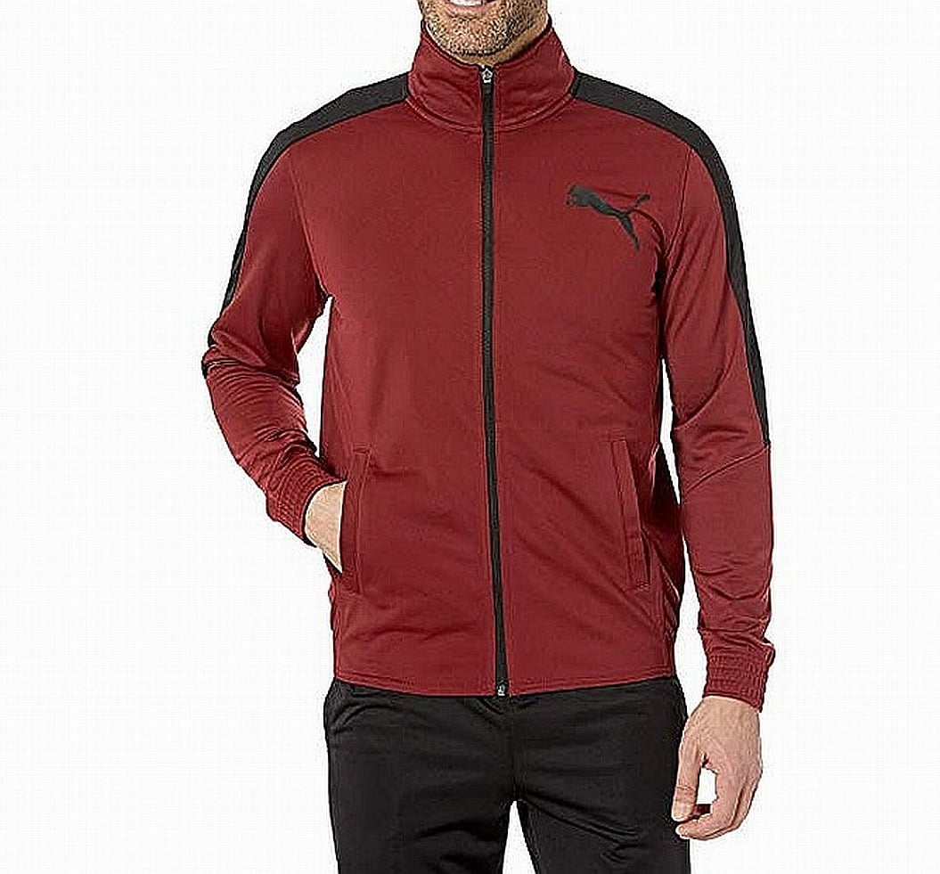 Puma Coats & Jackets - Mens Jacket Black Pomegranate Contrast Full-Zip ...