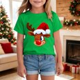 thumbnail image 2 of Xyant Christmas Shirts for Boys Girls Reindeer Print Short Sleeve Tshirts Kids Toddler Funny Holiday Gift Xmas Graphic Tees Tops, Size 5-6 Years, 2 of 4