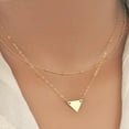 thumbnail image 3 of opolski Women Multilayer Triangle Shape Pendant Chain Necklace Jewelry Gift, 3 of 8