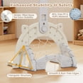 thumbnail image 4 of Gymax 3 in 1 Kids Basketball Hoop w/ Basketball Soccer & Golf Game Adjustable Height Gray, 4 of 10