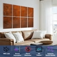 thumbnail image 3 of Farmhouse 8 Pack Art Acoustic Panels Sound Absorbing Grunge rusty orange brown metal steel stone texture panorama Decorative Soundproof Wall Panels Self Adhesive for Nursery Game Room Bedroom 48"x32", 3 of 7