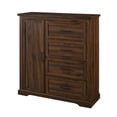 thumbnail image 6 of Walker Edison Coastal 4 Drawer, 1 Door Wardrobe, Dark Walnut, 6 of 8