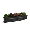 thumbnail image 3 of Mayne Nantucket 60" x 12" x 10" Rectangle Black Self Watering Plastic Window Box Planter, 3 of 13