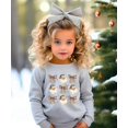 thumbnail image 4 of Santa with Leopard Print Hats and Coquette Bows Sweatshirts Christmas Pullover Gray Sweatshirt Youth Medium, 4 of 5
