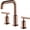 Rose Gold, variant on Gold Bathroom Sink Double Handle Three Hole Bath Mixer Tap Contemporary Brass Deck Mount Bathroom Vessel Sink for Bathroom Hotel,Brushed Gold