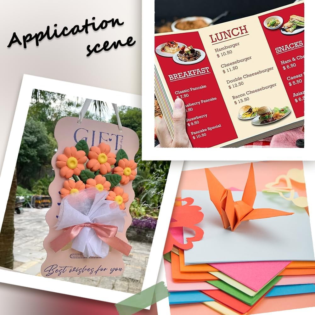 50Pcs 8.3" x 11.7" Card Stock Pink Paper A4 Cardstock 65 Lb Colored Blank Heavy Rectangle Cards Art Kraft Cover Printer Paper