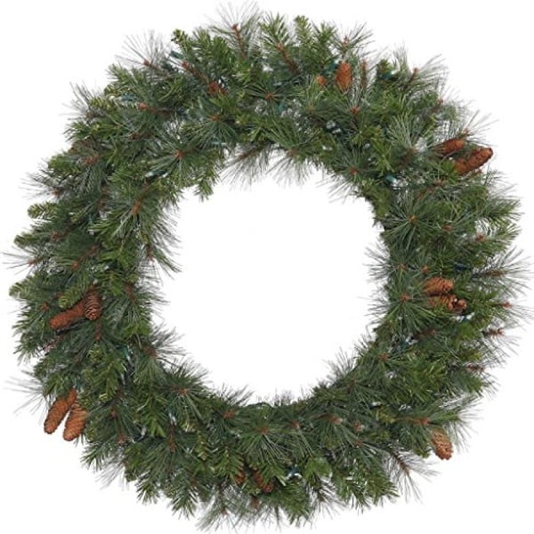 Vickerman 36" Savane Non Éclairée Couronne de Pin Mélangé avec de Vraies Pommes de Pin.