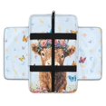 thumbnail image 2 of Renewold Highland Cow Butterfly Blue Auto Center Console Pad Soft Armrest Box Mat Protector Non-slip Middle Console Cover with Pockets Storage Bag Hand Rest Pillow Automobile Decor Accessories, 2 of 9