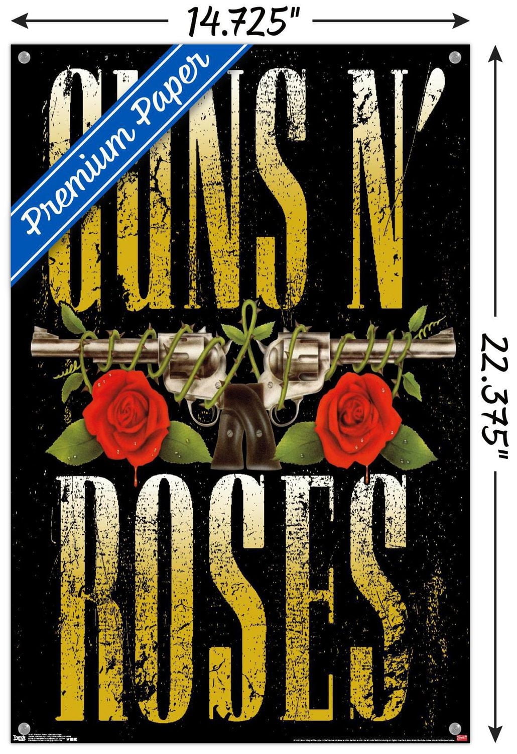 Guns N' Roses - Stacked Logo Wall Poster, 22.375" x 34"