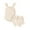 Beige, variant on Odeerbi Baby Girls Layette Set Ruffle Sleeve Romper and Ruffle Bloomers Fashion Casual Sleeveless Romper Round Neck Collar Botton Printed Jumpsuit Shorts Sets Pink