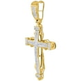 thumbnail image 2 of Yellow Gold Diamond Cross Pendant Mens Round Cut Fashion Pave Charm 0.50 Ct., 2 of 4