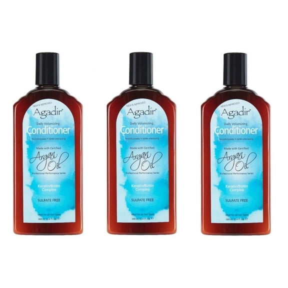 Agadir Argan Oil Daily Volumizing Conditioner, 12.4oz (Pack of 3)