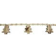 thumbnail image 4 of Northlight 6' x 3" Christmas Trees and Beads Wooden Garland, 4 of 5