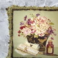 thumbnail image 2 of Handmade Wool Needlepoint Pillow Cover - Decorative Throw Cushion Cover - Vintage Floral Embroidery Design - Pillowcase for Sofa, Bed, or Chair - Rustic Home Decor, 2 of 5