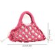 thumbnail image 3 of Bolsa A Cuestas Nuevo Bolso de paja de hilo de algodón Lindo para mujeres / niñas Mini Bolso con asa superior (rosa), 3 of 8