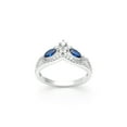 thumbnail image 4 of Ansley Anniversary Ring Sterling Silver Blue Cubic Zirconia Ginger Lyne Collection, 4 of 6