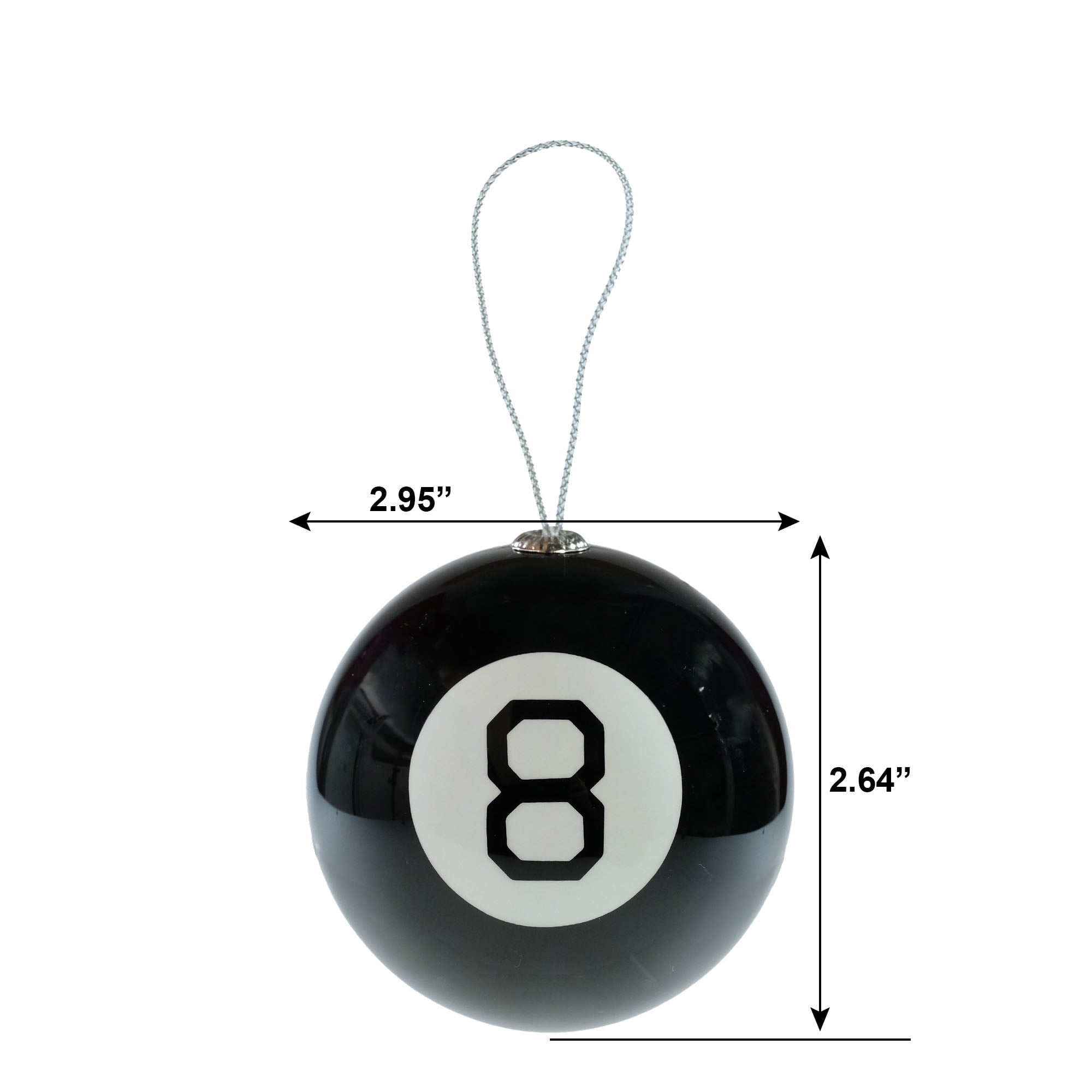 Magic 8 Ball Decoupage Ornament, Black, Plastic, By Ruz - Walmart.com