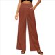 thumbnail image 2 of Pantalones Anchos de Cintura Alta para Mujer, Pantalones Casuales de Playa Fluidos de Verano con Bolsillos. Vino Tinto XXL, 2 of 10