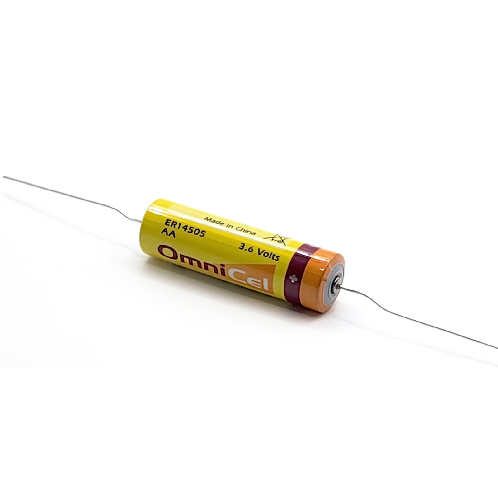 6x OmniCel ER14505 3.6V 2.4Ah AA Lithium Battery  Axial Pins Sensors Detectors