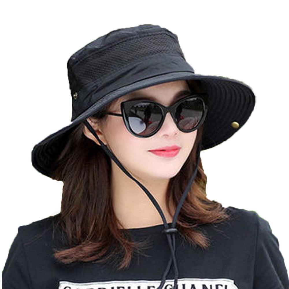 Sun Hats for Women, Wide Brim Foldable Boonie Hat for Fishing Hiking Gardening