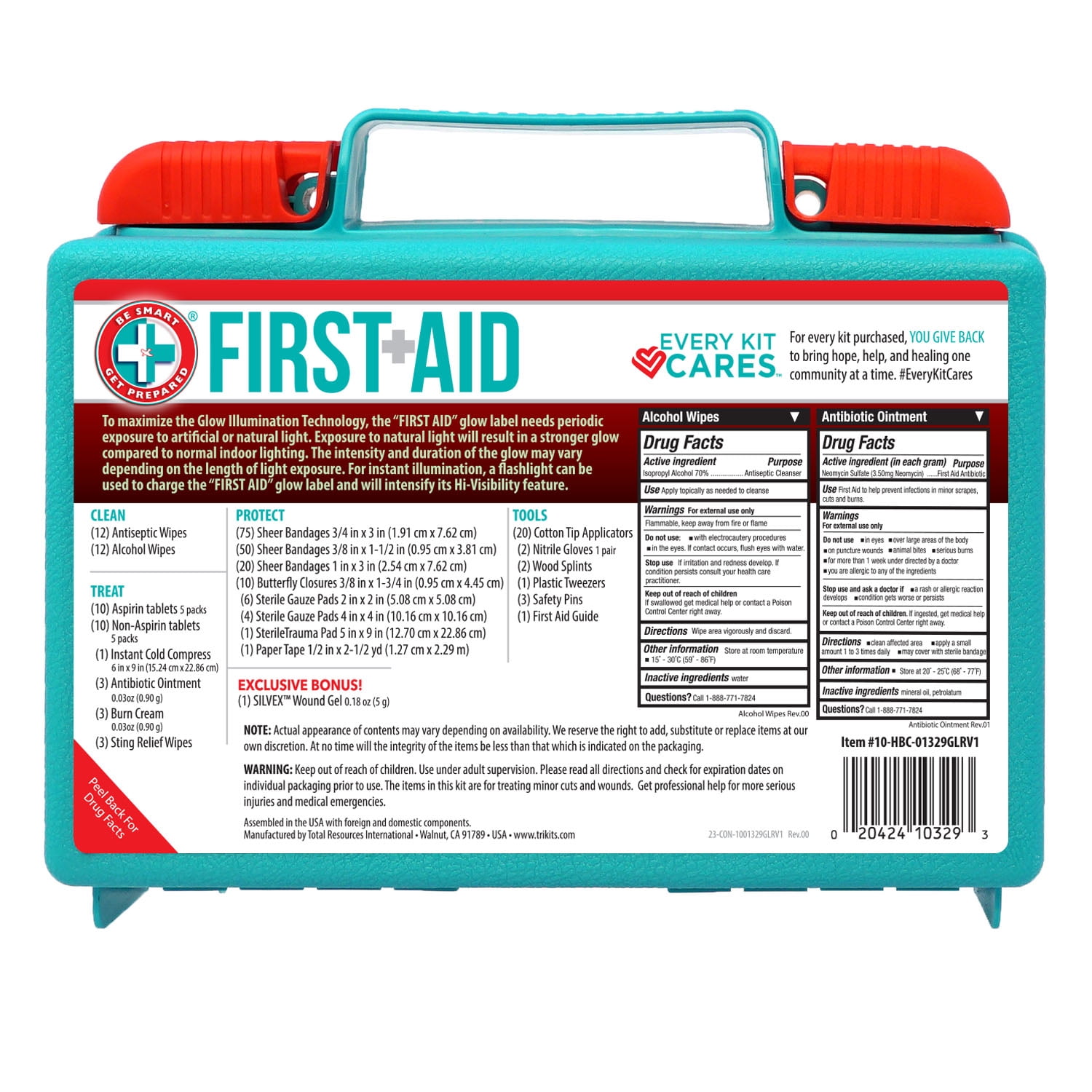 Be Smart Get Prepared First Aid Kit, 250 pc