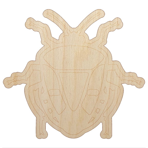 Man Faced Stink Bug Insect Wood Shape Unfinished Piece Cutout Craft DIY Projects - 4.70 Inch Size - 1/8 Inch Thick