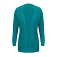 thumbnail image 4 of Lovskoo 2024 Long Cardigans for Women Trendy Long Sleeve Medium Length Knitted Cardigan Versatile Jacket Pocket Loose Outer Wear Knit Sweater Green, 4 of 7
